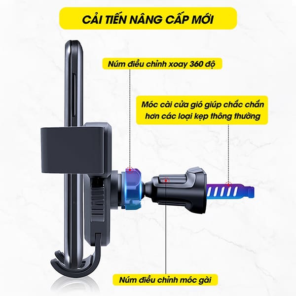 giá đỡ điện thoại xoay 360 độ V8