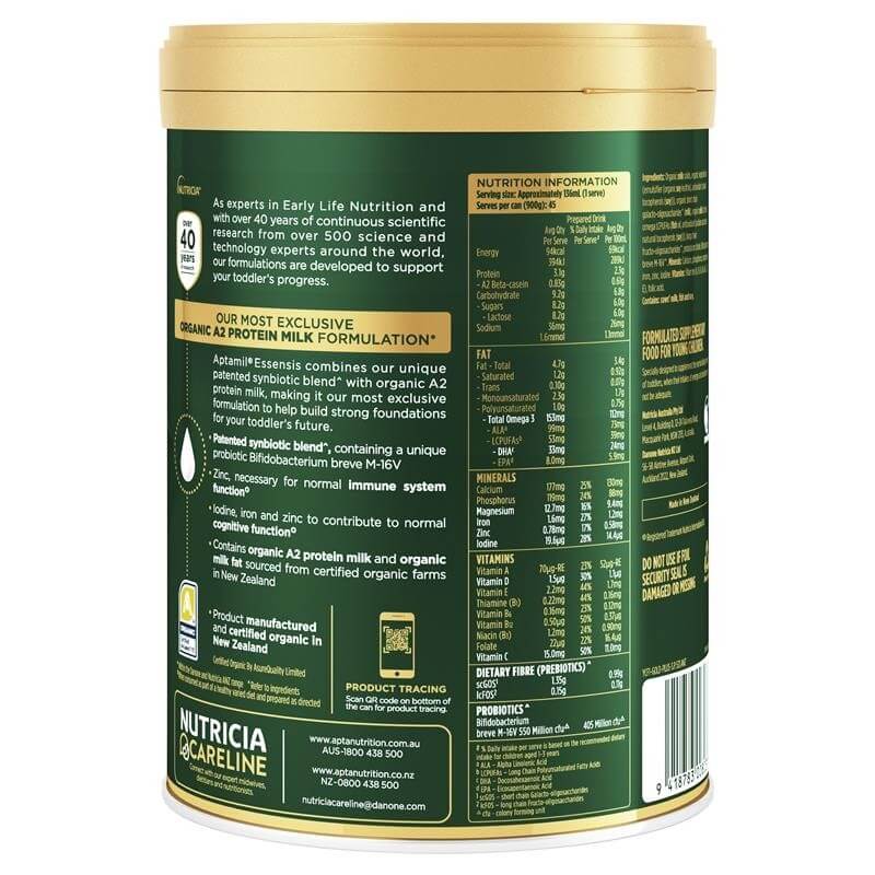 Sữa Aptamil Essensis Organic Úc 3 900g (trên 1 tuổi)