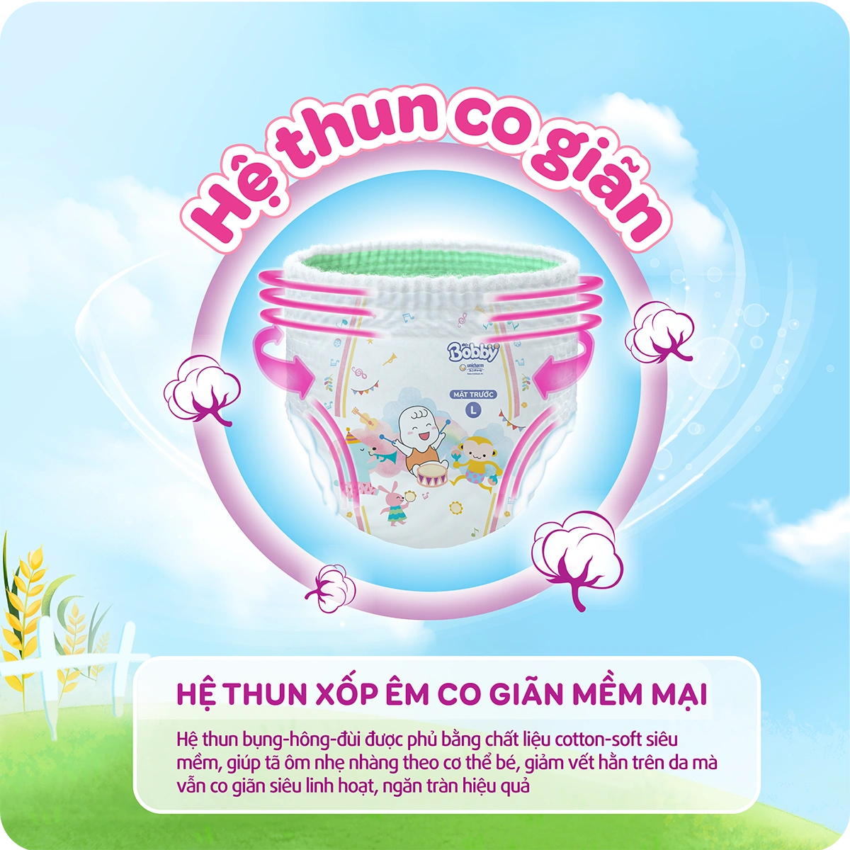 Bỉm-Tã quần Bobby size M 76 miếng (6-11kg)