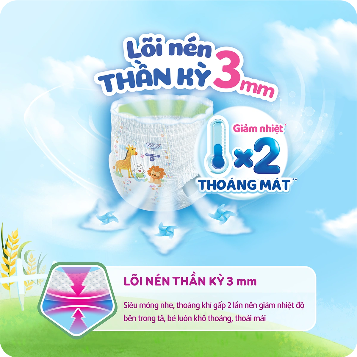 Bỉm-Tã quần Bobby size M 76 miếng (6-11kg)