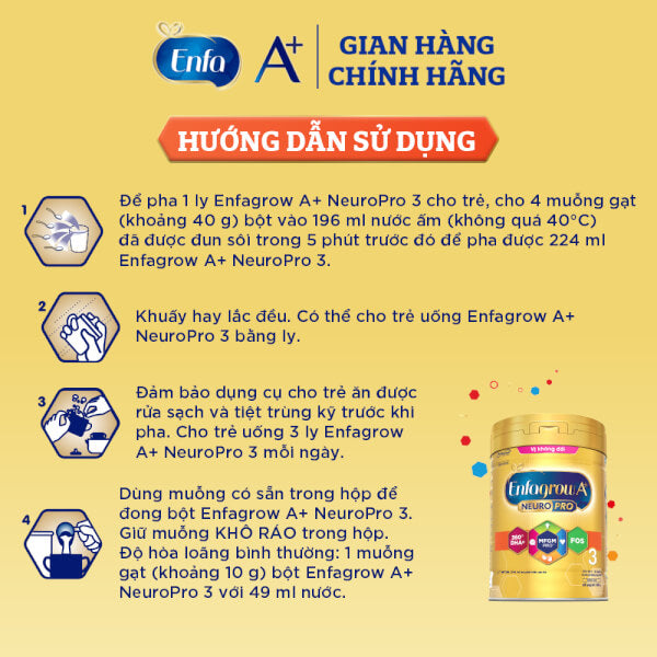 Sữa Enfagrow A+ NeuroPro 3 830g (1-3 tuổi)
