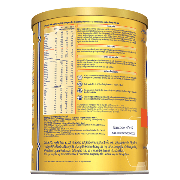 Sữa Enfagrow A+ NeuroPro 3 830g (1-3 tuổi)