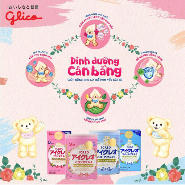 Sữa Glico Icreo nội địa Nhật 0 800g (0-12 tháng)