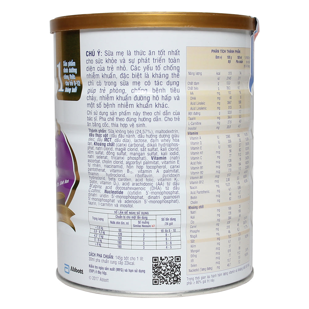 Sữa Similac Neosure 850g (0-12 tháng)
