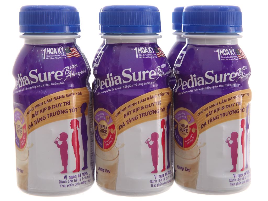 Sữa nước PediaSure BA 1+ hương Vani 237ml cho bé từ 1-10 tuổi (lốc 6)