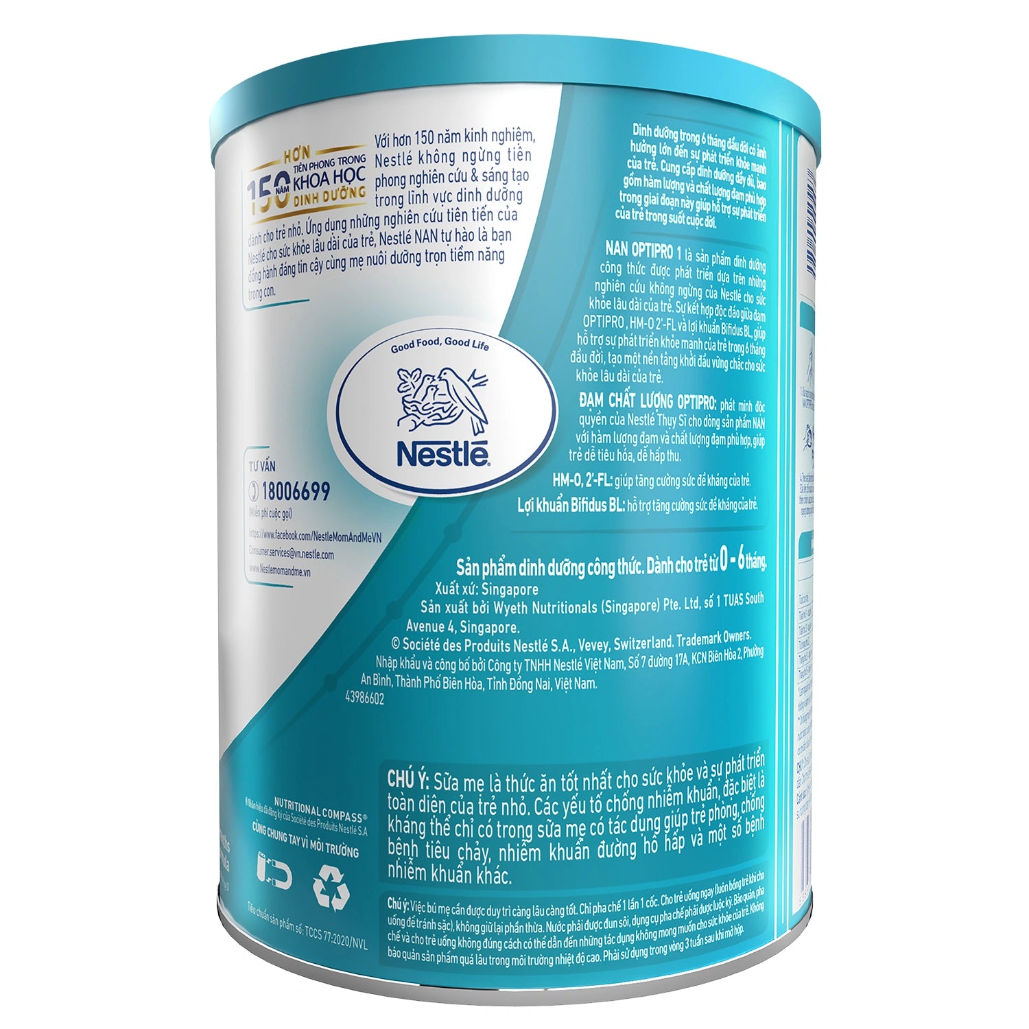 Sữa Nan Optipro HMO 1 900g (0-6 tháng)