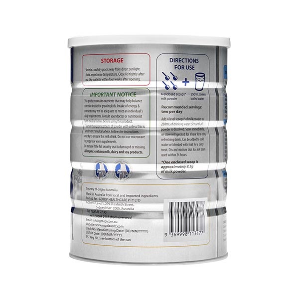 Sữa Kids Formula 900g (3-18 tuổi)