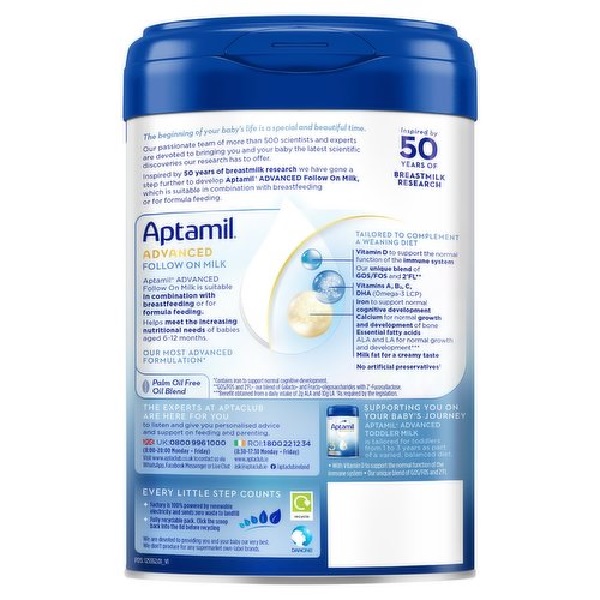 Sữa Aptamil Advanced Anh 2 800g (6-12 tháng)