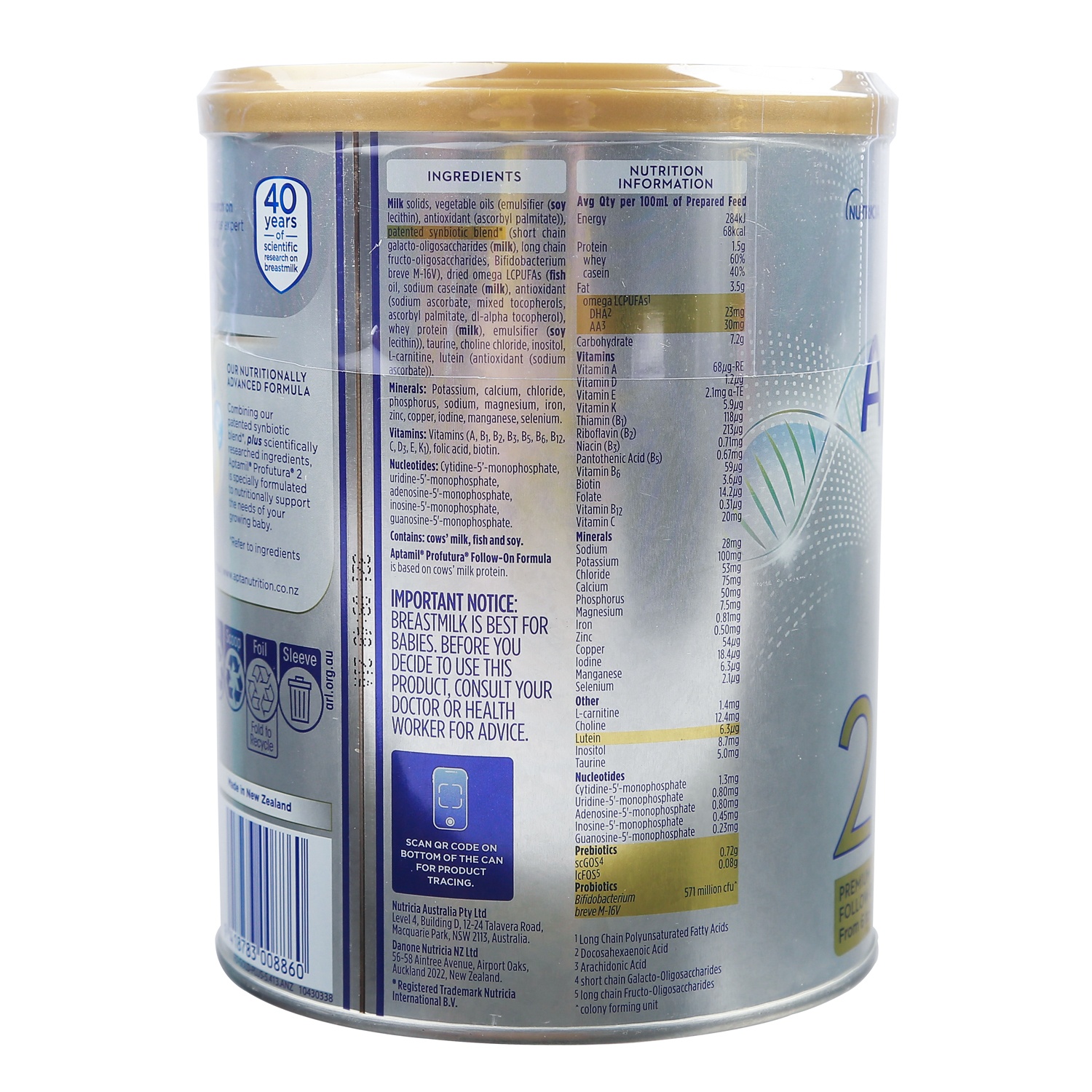 Sữa Aptamil Profutura Úc 2 900g (6-12 tháng)