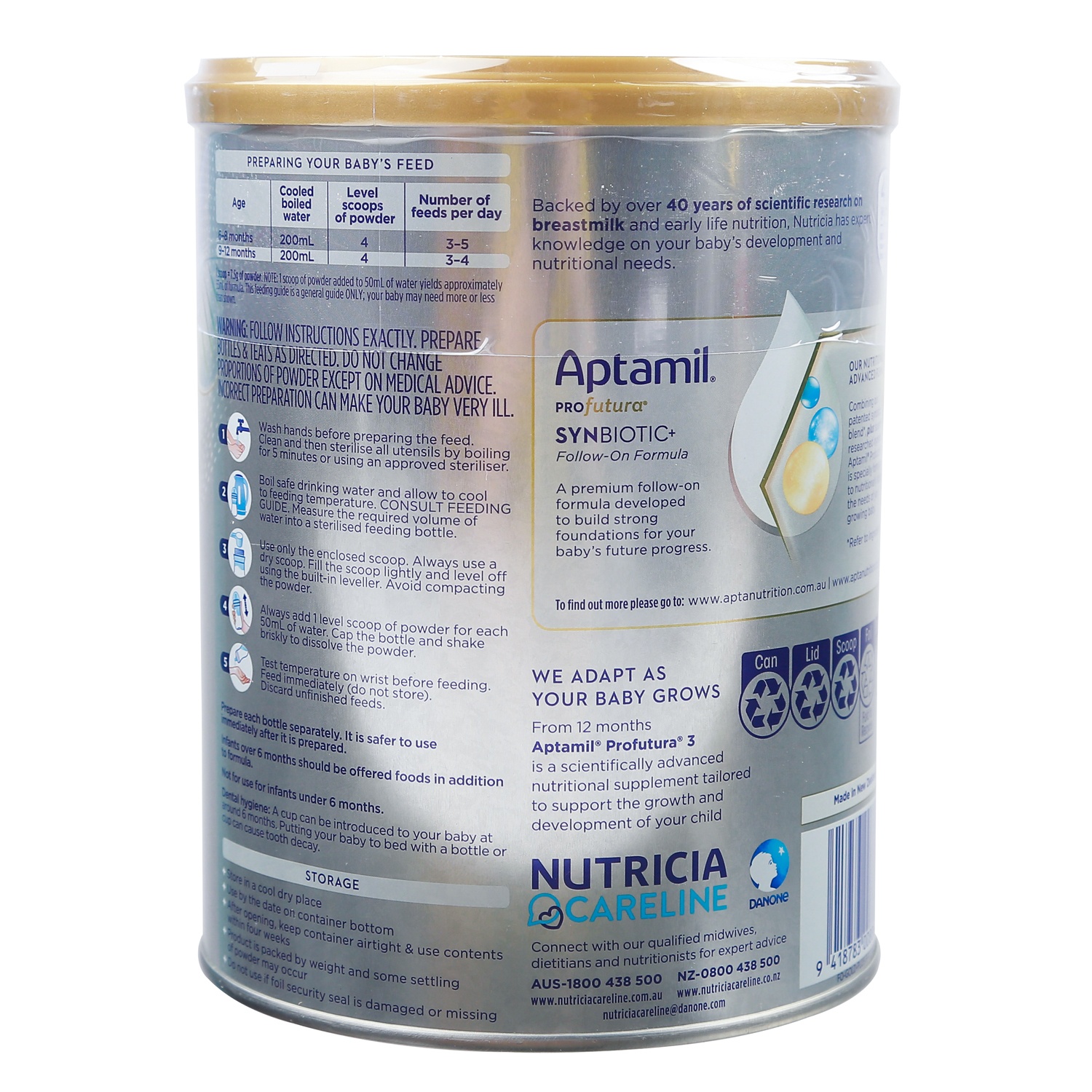 Sữa Aptamil Profutura Úc 2 900g (6-12 tháng)