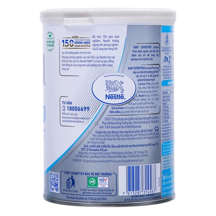 Sữa Nan Expert Pro Lactose Free 400g (0-36 tháng)