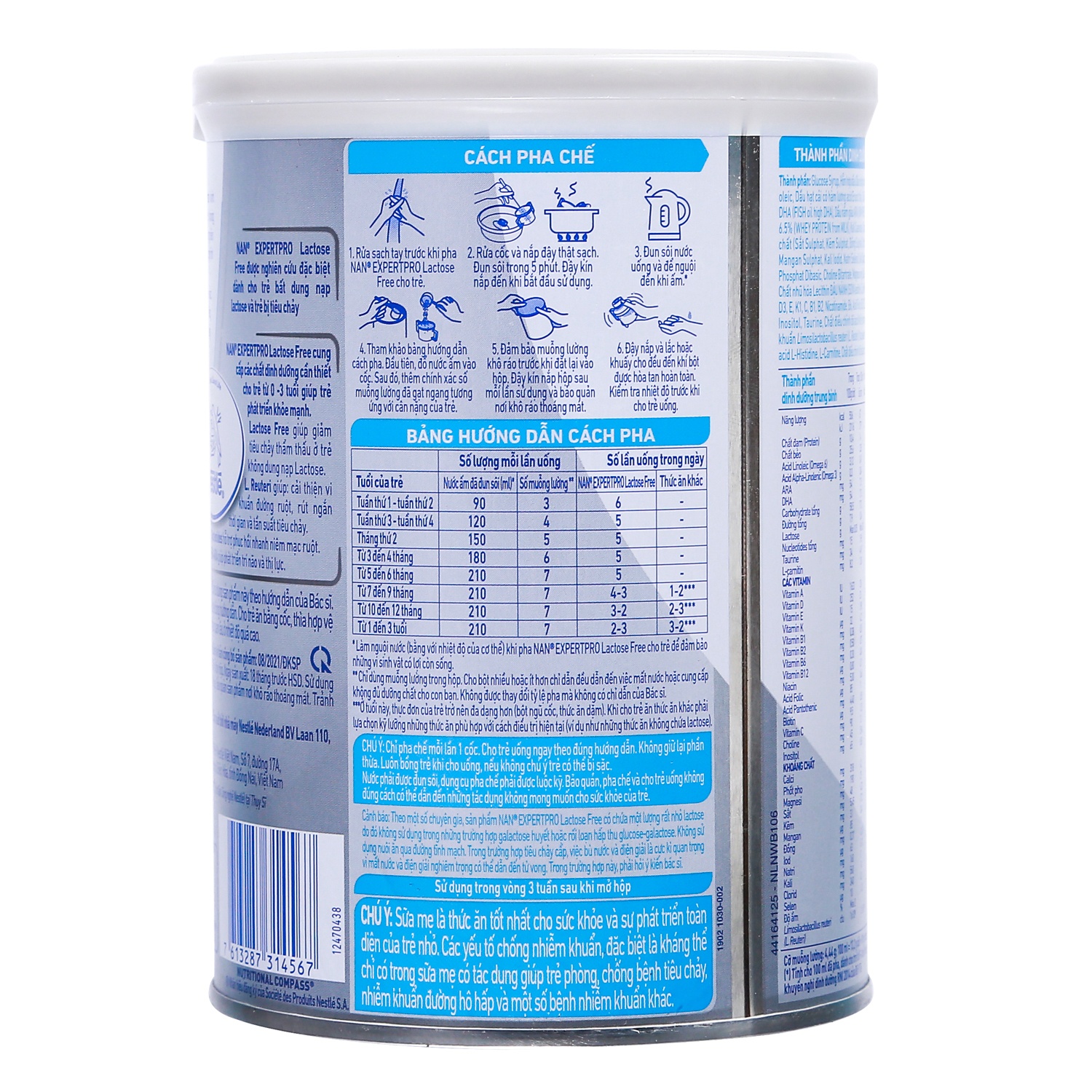 Sữa Nan Expert Pro Lactose Free 400g (0-36 tháng)