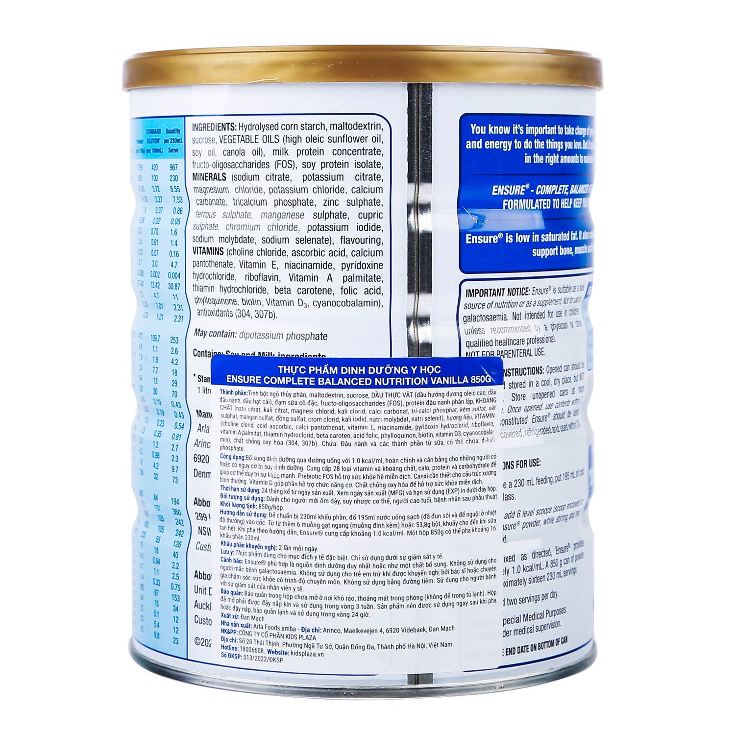 Sữa Ensure Úc hương Vani 850g