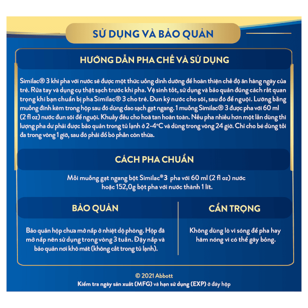 Sữa Similac 5G 3 900g (1-2 tuổi)