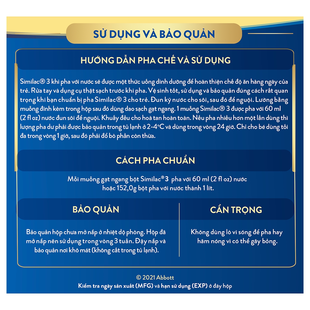 Sữa Similac 5G 3 900g (1-2 tuổi)