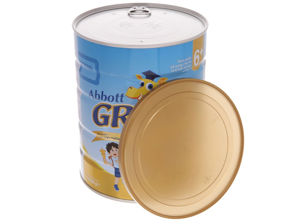 Sữa Abbott Grow Gold 6+ 900g hương Vani (trên 6 tuổi)