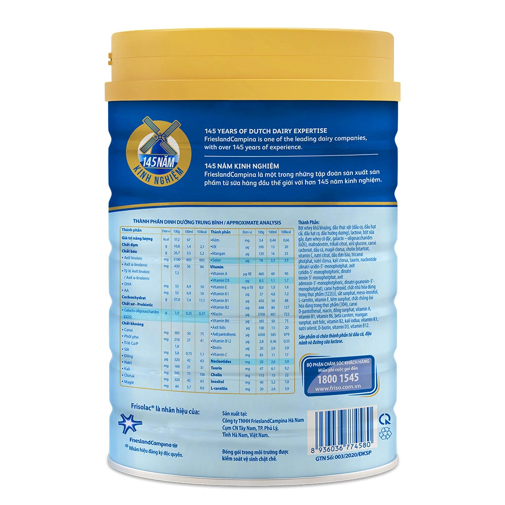 Sữa Frisolac Gold 1 850g (0-6 tháng)