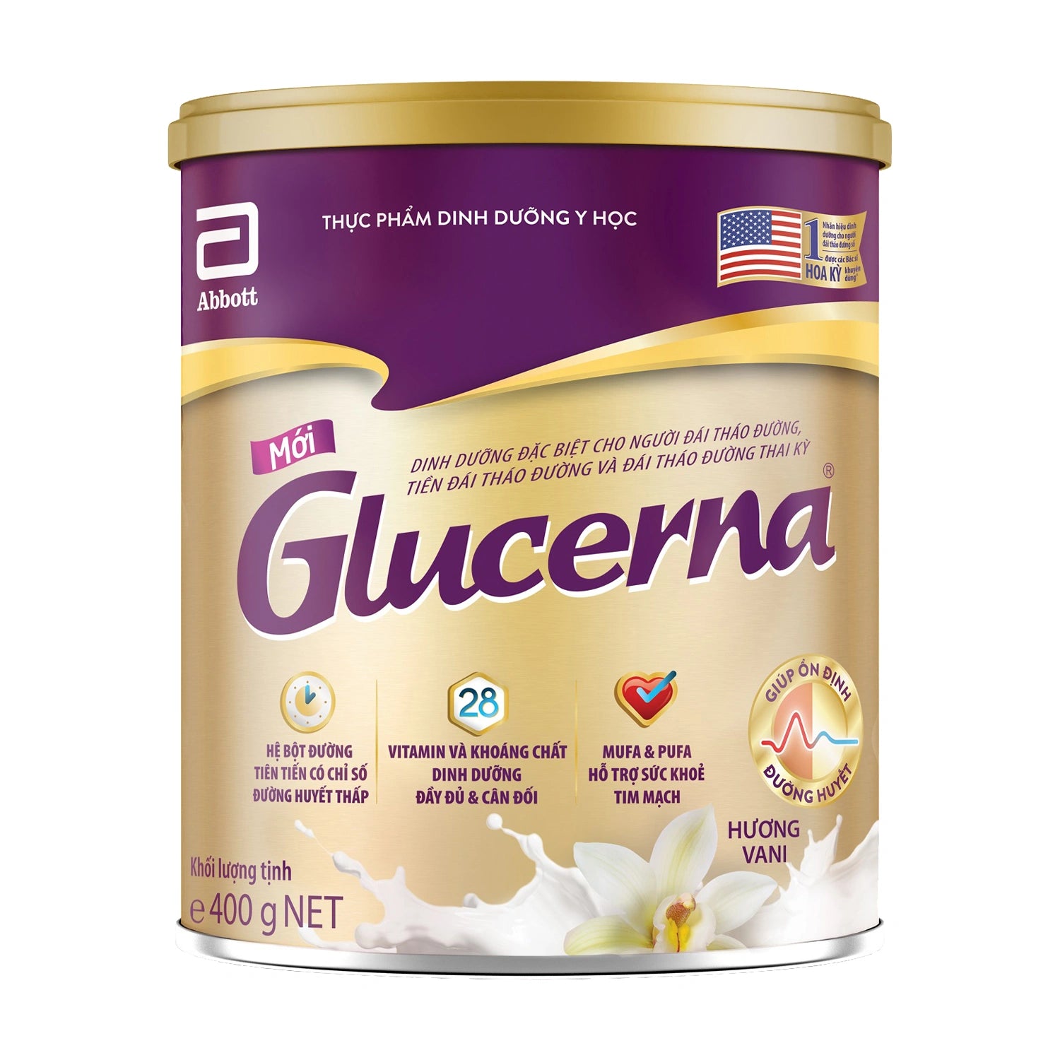 Sữa Glucerna hương Vani 400g (người bệnh tiểu đường)