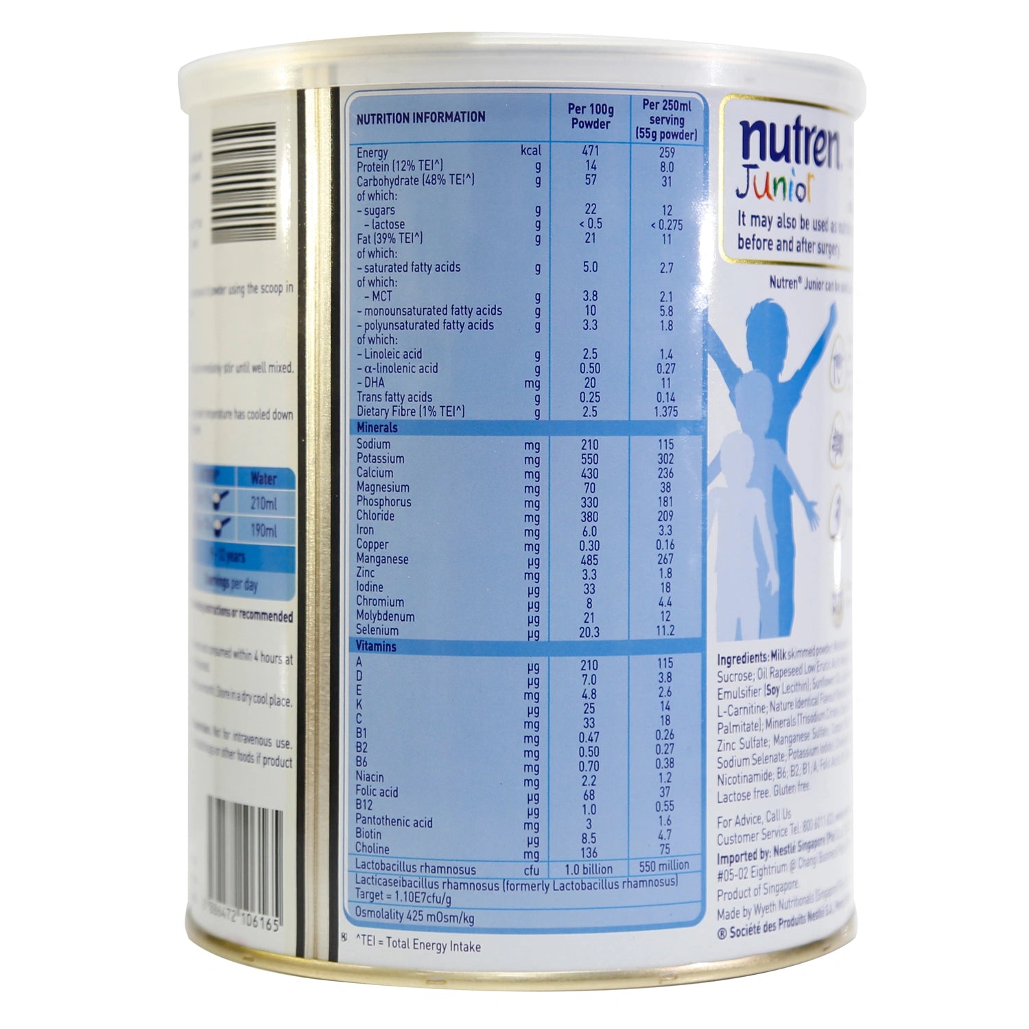 Sữa Nutren Junior 850g (1-12 tuổi)