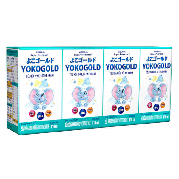 Sữa uống dinh dưỡng Vinamilk Yoko Gold 110ml (Lốc 4 hộp)
