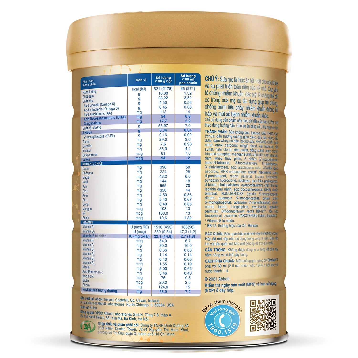 Sữa Similac 5G 1 900g (0-6 tháng)