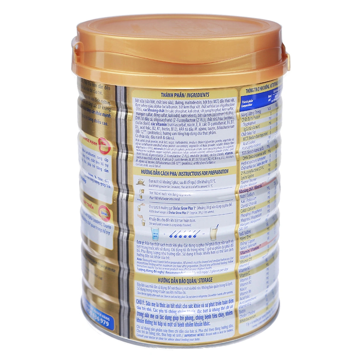 Sữa Vinamilk Dielac Grow Plus 1+ 850g (1-2 tuổi)