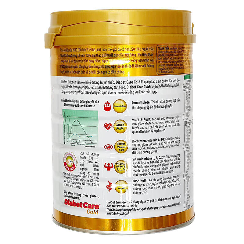 Sữa DiabetCare Gold 900g (người bệnh đái tháo đường)