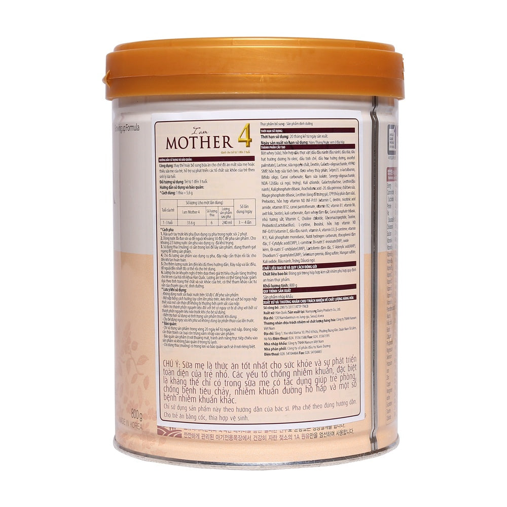 Sữa I am Mother 4 800g (1-3 tuổi)