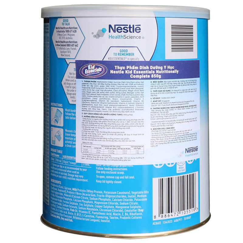 Sữa Kid Essentials Úc 850g (1-10 tuổi)