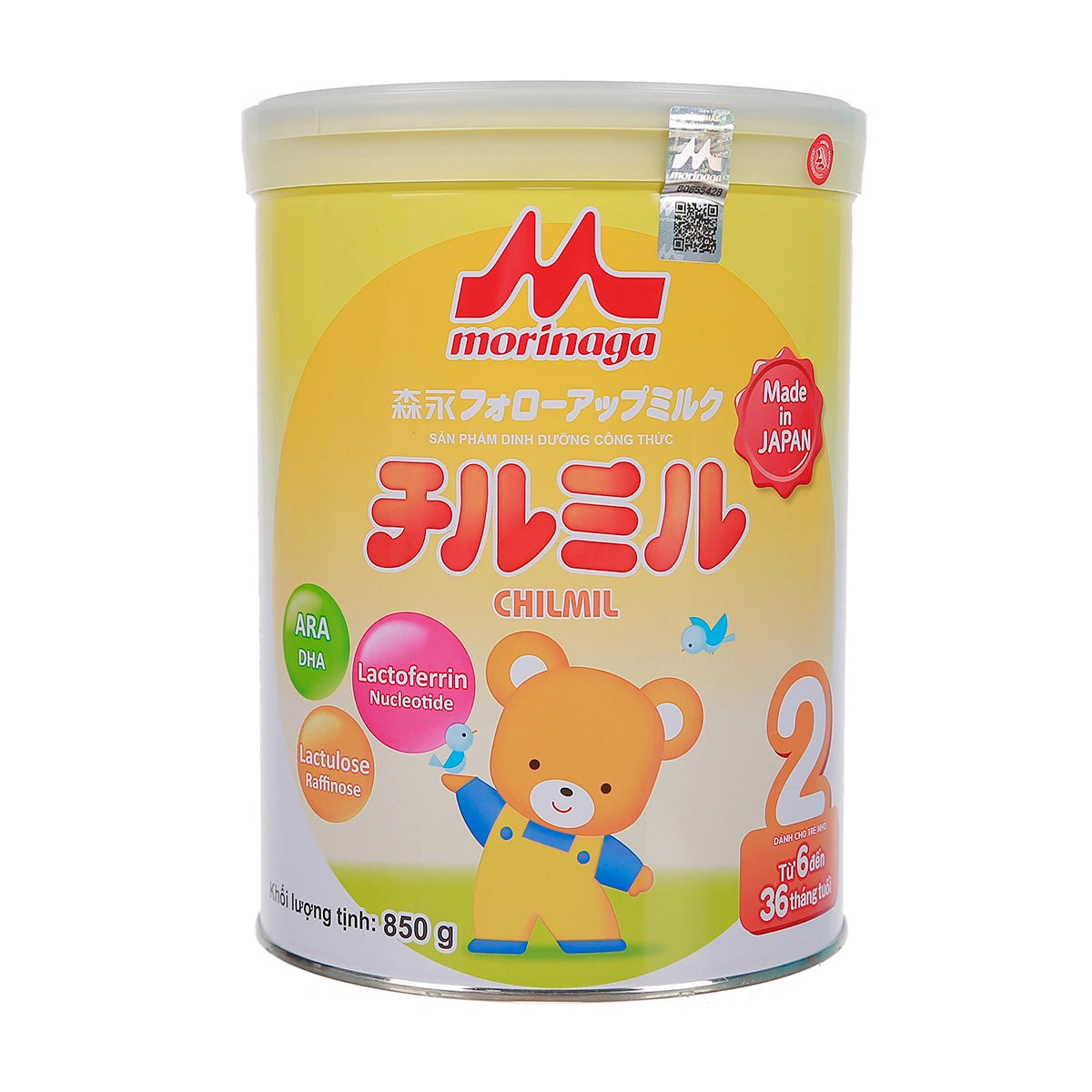 Sữa Morinaga Chilmil 2 850g (6-36 tháng)