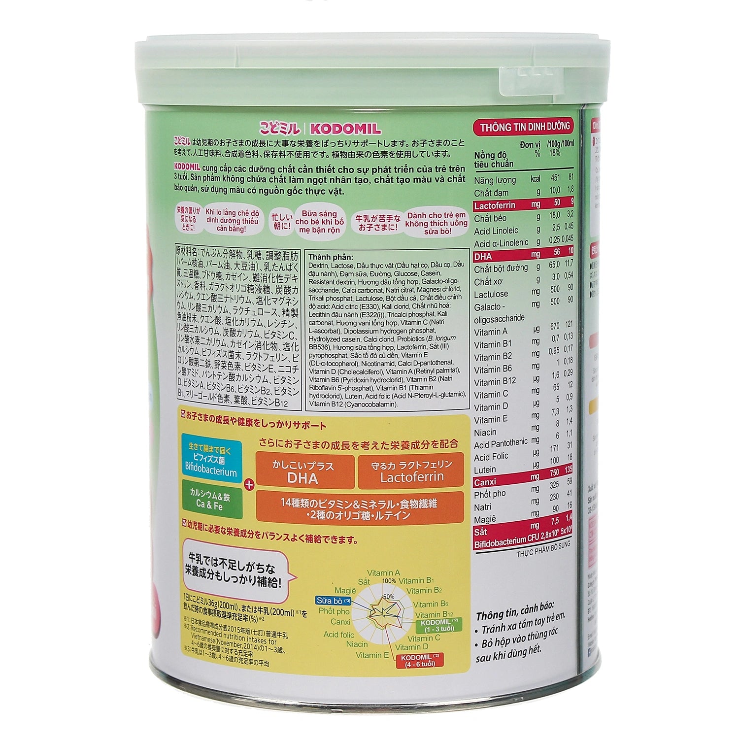 Sữa Morinaga Kodomil 3 Dâu 850g (trên 3 tuổi)