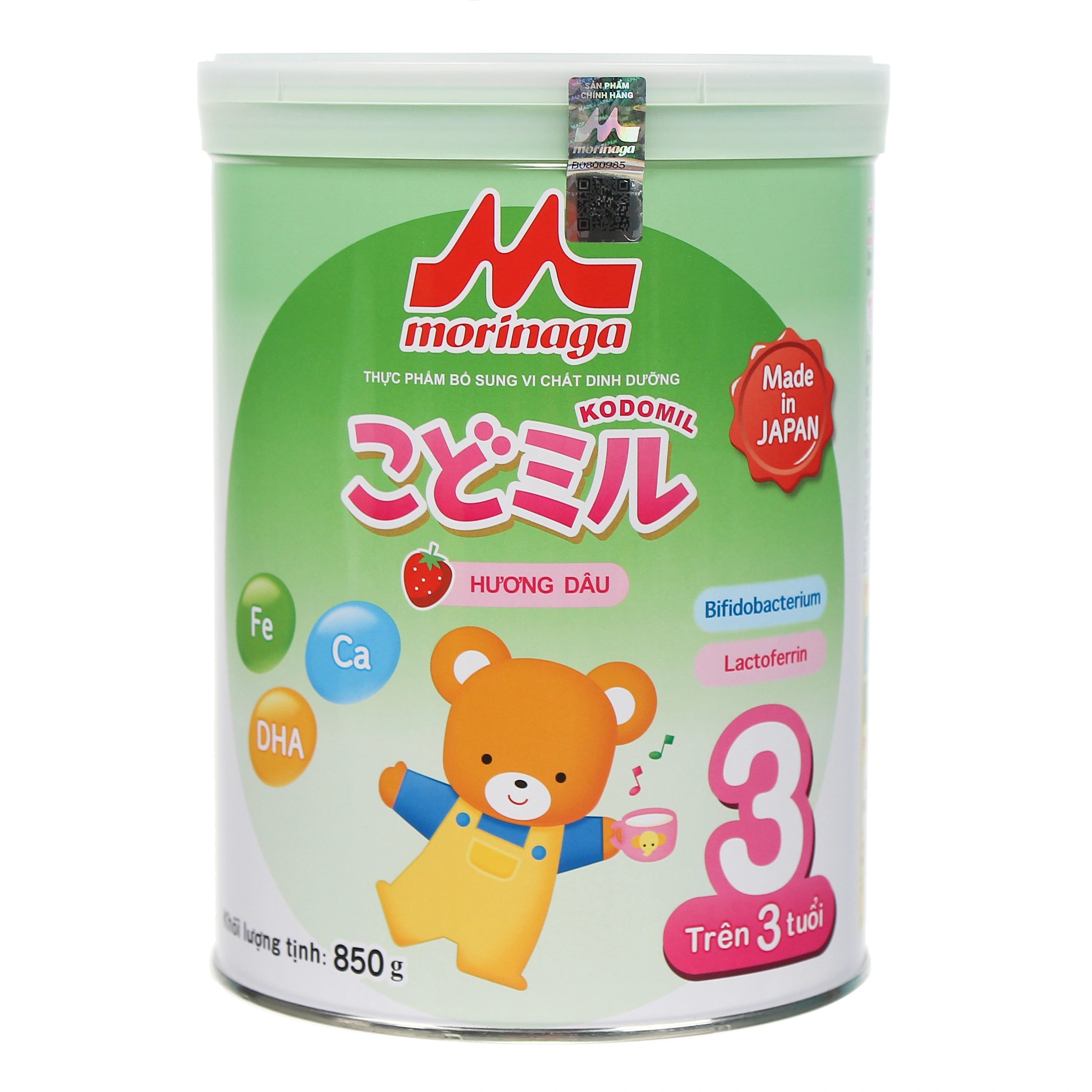 Sữa Morinaga Kodomil 3 Dâu 850g (trên 3 tuổi)