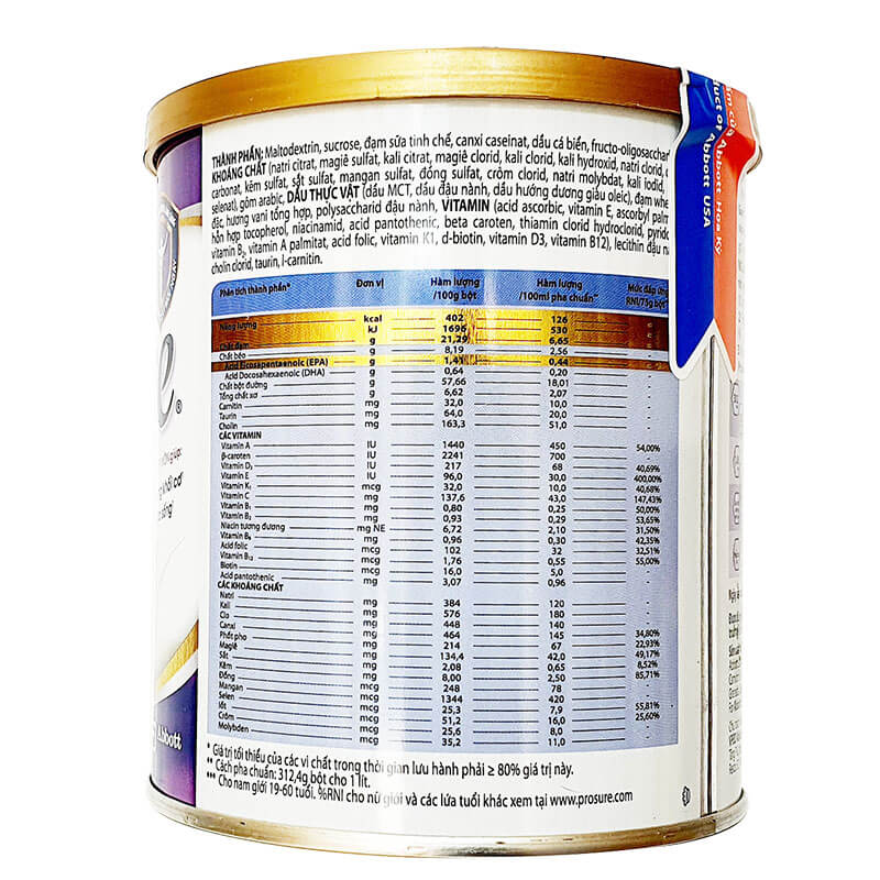 Sữa Prosure 380g (dành cho người bệnh Ung Thư)