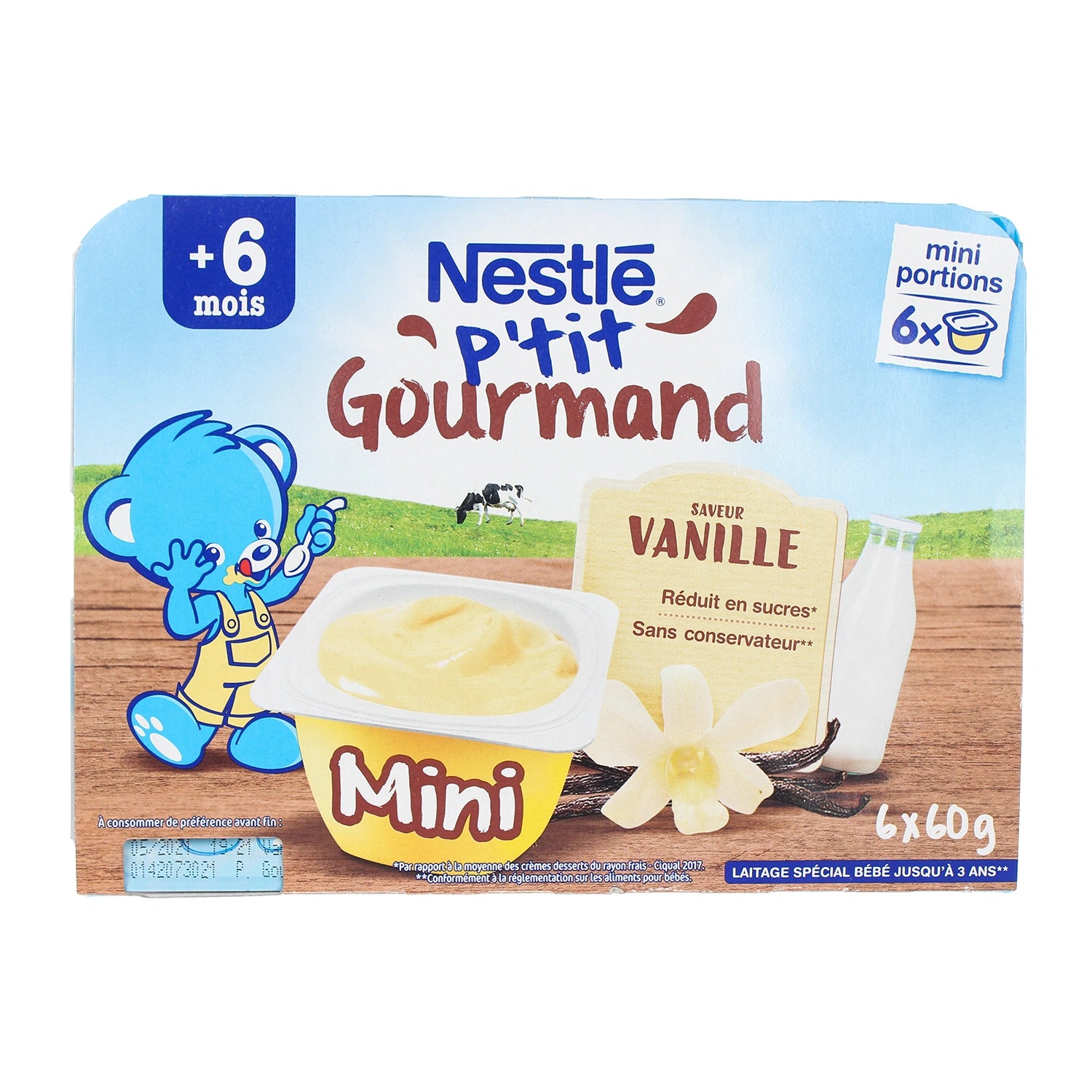 Váng Sữa Nestle Pháp vị vani 60g x 6 hộp (6m+)
