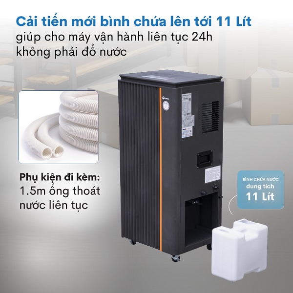 bình chứa Máy hút ẩm công nghiệp Fujihaia DH138B