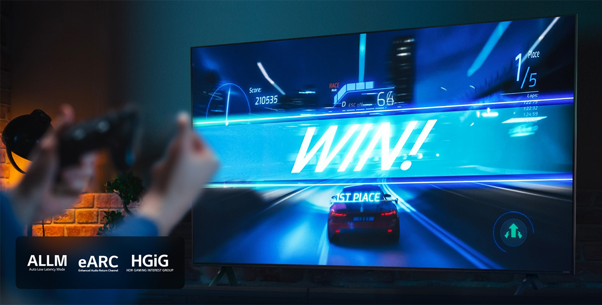 Tivi LG 4K 55 inch 55QNED80TSA có thiết kế màn hình mỏng đẹp mắt