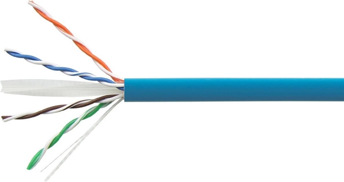 Cáp mạng cable AMP Commscope Cat6 4 pair, 23 AWG, U/UTP, CM, 305m, Reel in box, Blue (1427254-6)