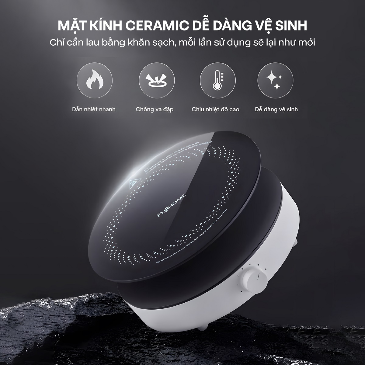 Bếp từ tròn đơn Fujihome IC-H02
