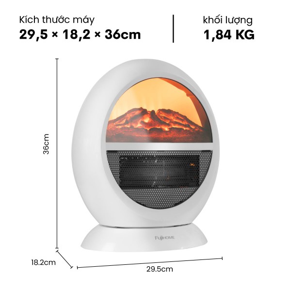 Quạt sưởi để bàn Fujihome FH09