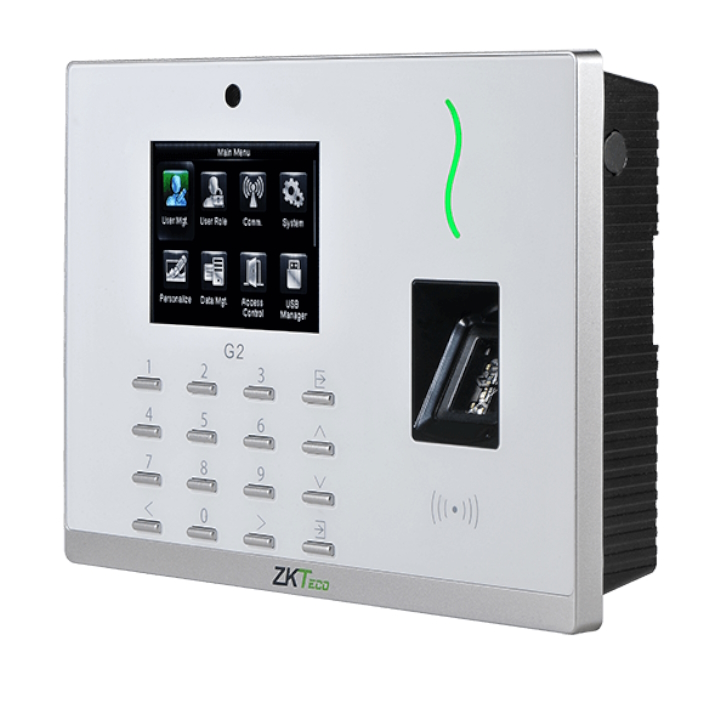 MÁY CHẤM CÔNG VÂN TAY + THẺ CẢM ỨNG+ CÓ CAMERA CHỤP HÌNH + ACCESS CONTROLL  ZKTECO G2