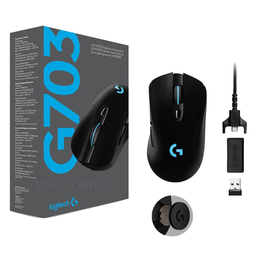 Chuột không dây Logitech LIGHTSPEED G703 HERO 910-005642