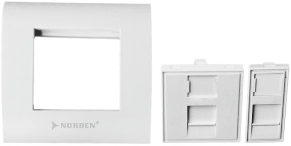 Mặt ổ cắm mạng Faceplates 124-15101WH Norden
