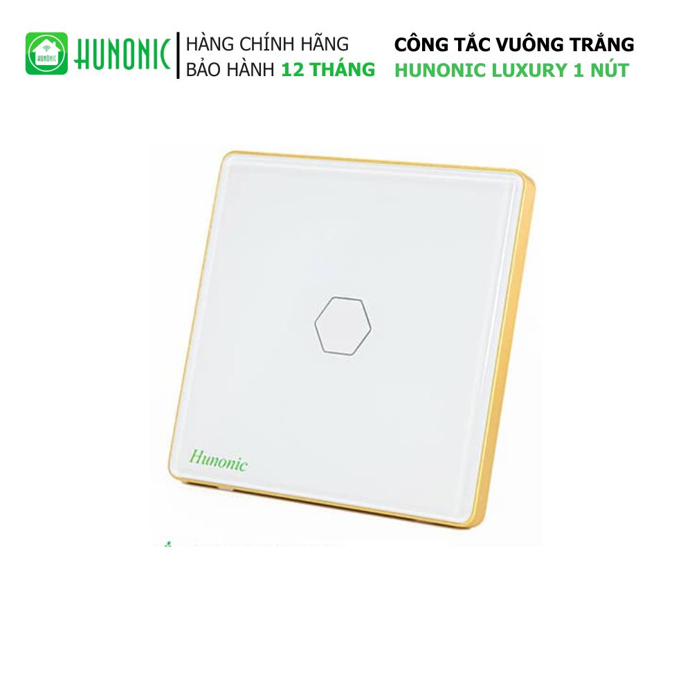 CÔNG TẮC WIFI HUNONIC HV 1 NÚT (Trắng) (HN01SVT)