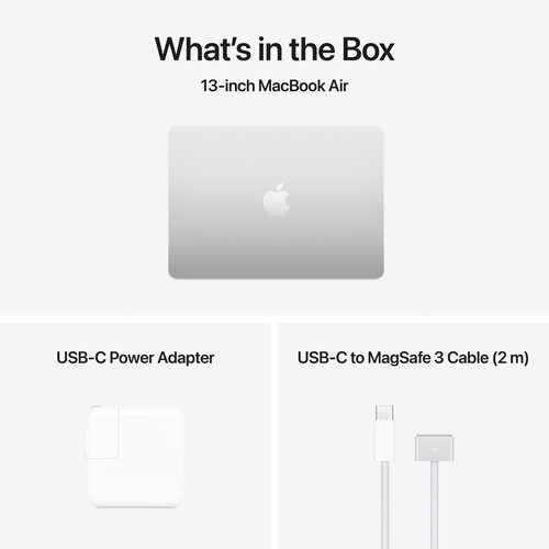 MacBook Air 13.6 inch M4 – 16GB RAM, 1TB SSD (Silver) (Z1CU0003A)