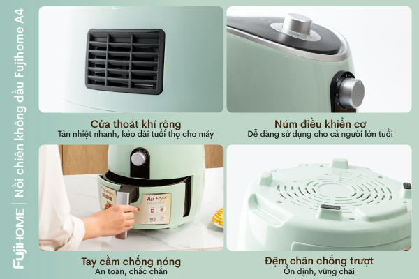 Nồi chiên không dầu Fujihome A4 5L