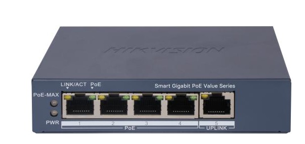 Switch PoE thông minh 4 cổng Gigabit HIKVISION DS-3E1505P-EI/M