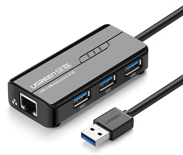 Bộ chia 3 cổng USB 3.0 tich hợp cổng Mạng Gigabit 10/100 / 1000Mbps Ugreen 20265