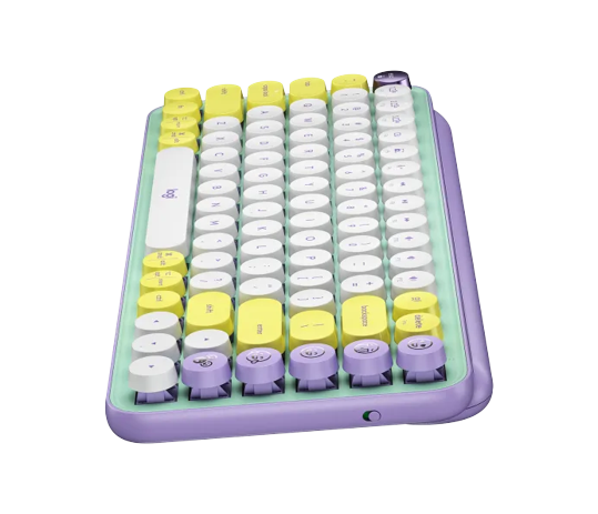 Bàn phím cơ không dây Logitech Emoji Pop Keys -Tím Trắng (920-010578)