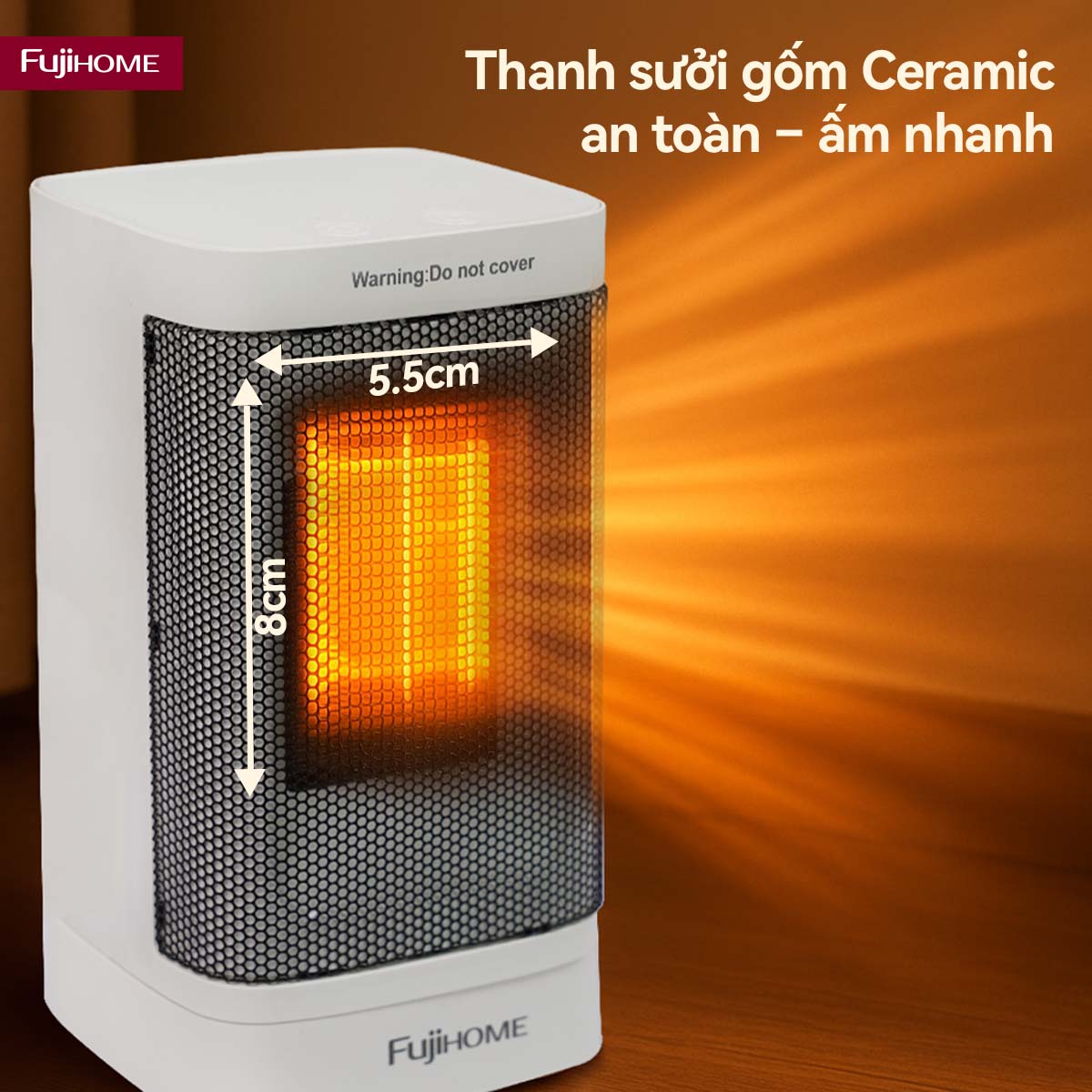 Quạt sưởi gốm mini Fujihome FH600