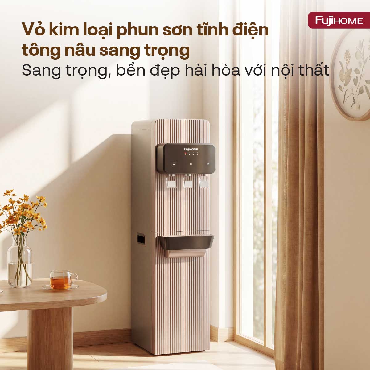 Fujihome WP2109C Luxury - cây lọc nước RO nóng lạnh 3 vòi, giá sỉ đại lý